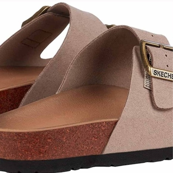 Sketchers Luxe Foam Slip On Sandal Slide Brown - Picture 7 of 7